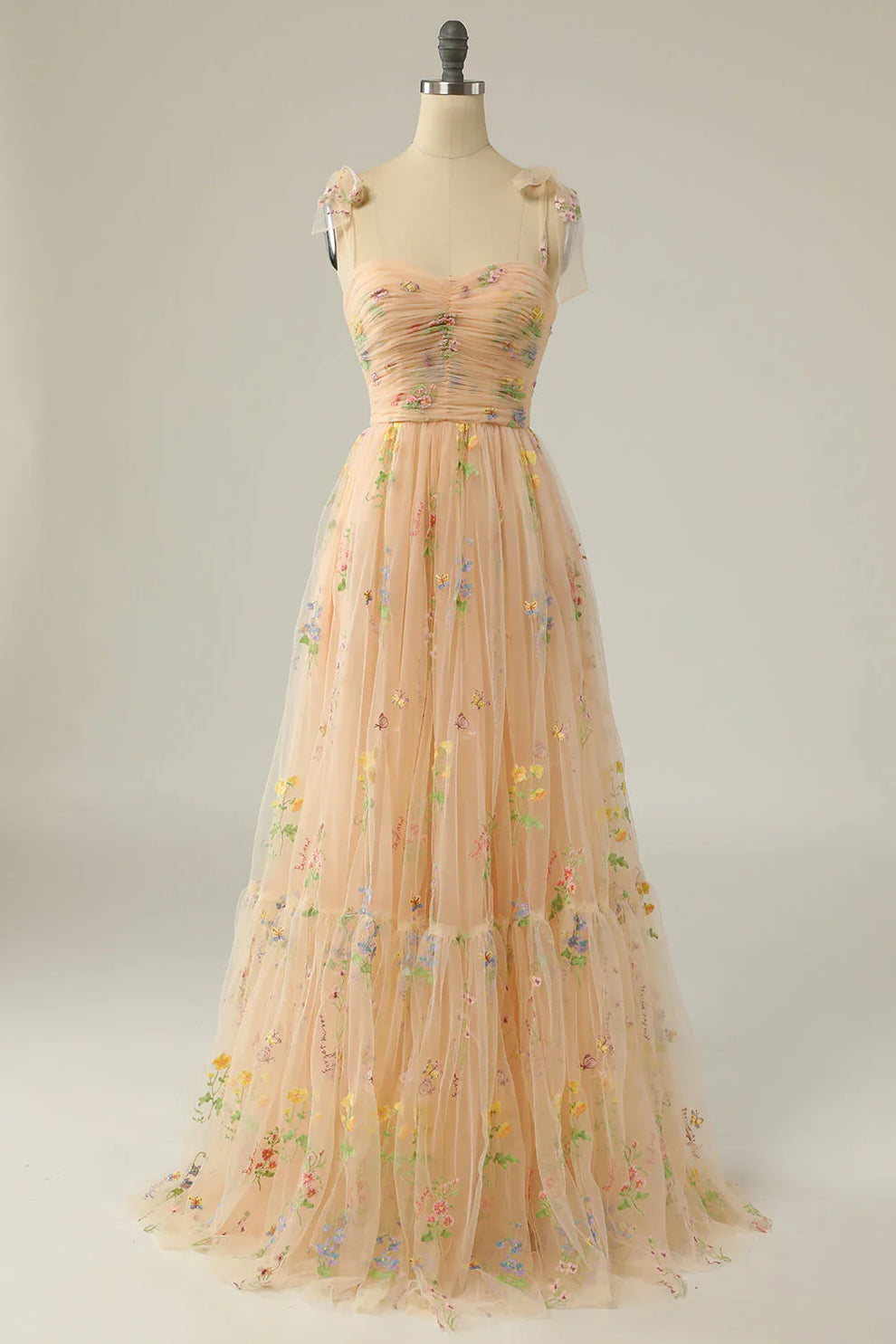 Prom Dress | Tulle, Floral Embroidery | Elegant Formal Wear