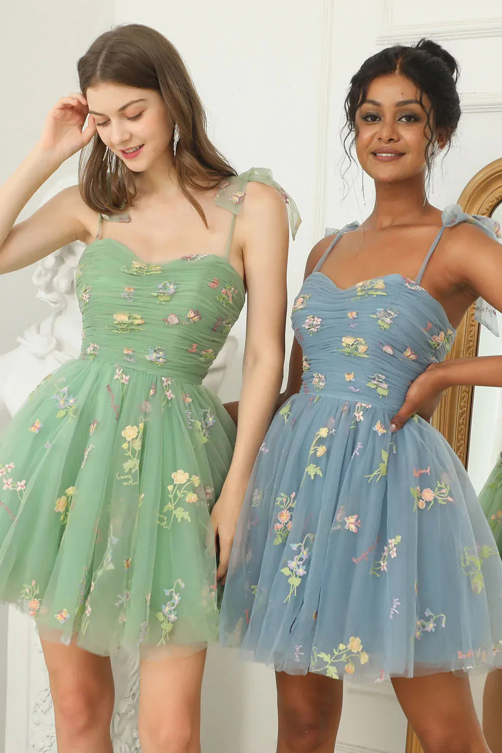 Prom Dress | Tulle, Floral Embroidery | Elegant Formal Wear