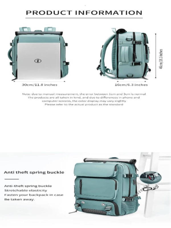 Travel Backpack | Waterproof, USB Port, Shoe Compartment, Anti-theft Pocket