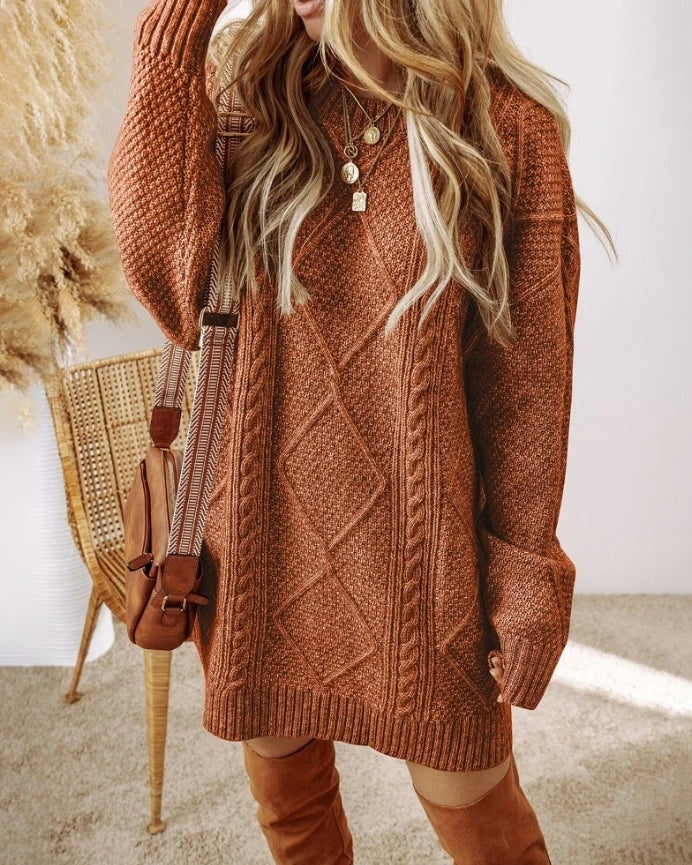 Jumper Dress | Cable Knit, Oversized Fit | Women’s Cozy Knitwear