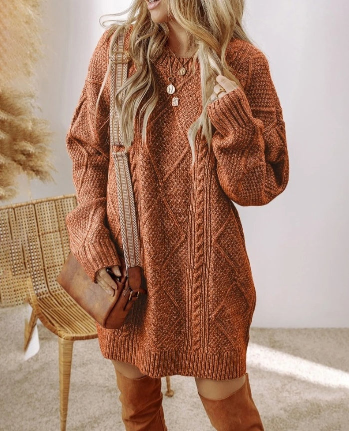 Jumper Dress | Cable Knit, Oversized Fit | Women’s Cozy Knitwear