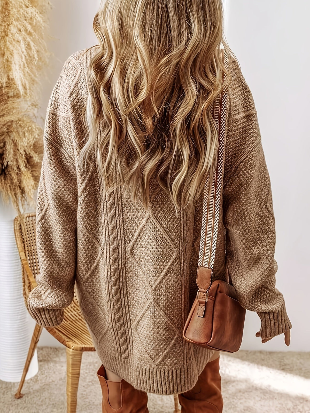 Jumper Dress | Cable Knit, Oversized Fit | Women’s Cozy Knitwear
