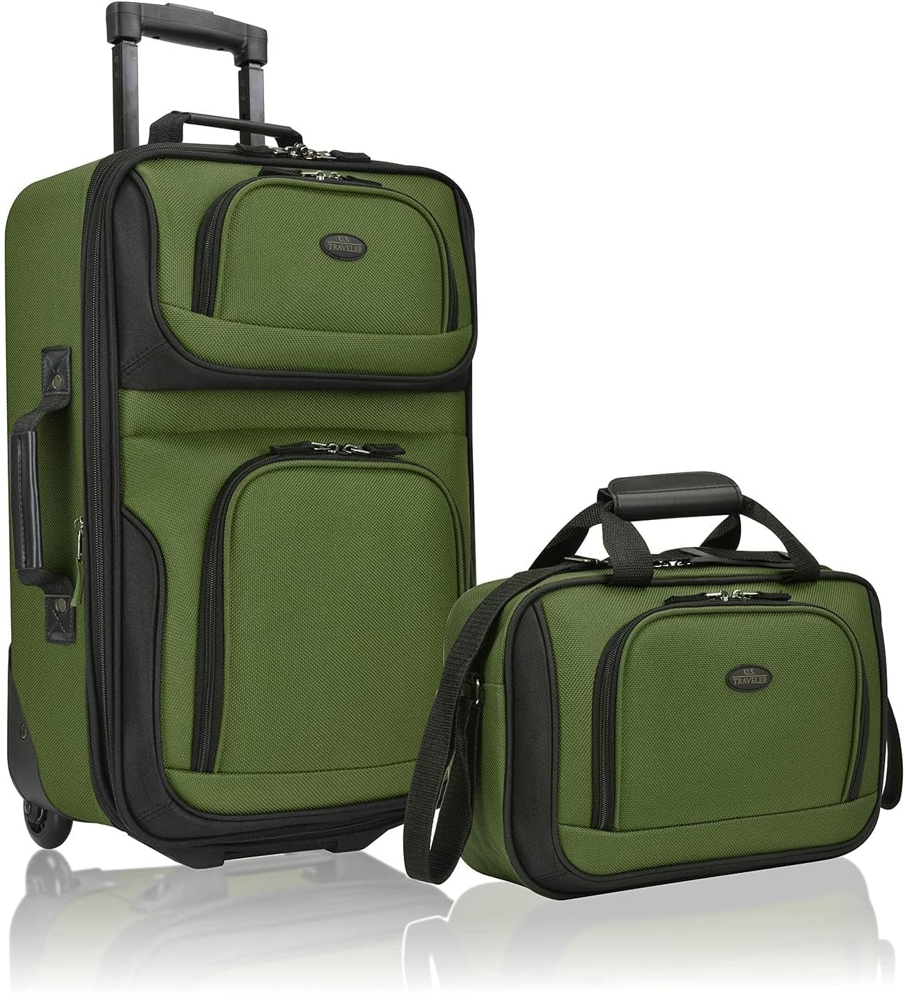 2-piece luggage set | Soft, expandable | Rolling wheels