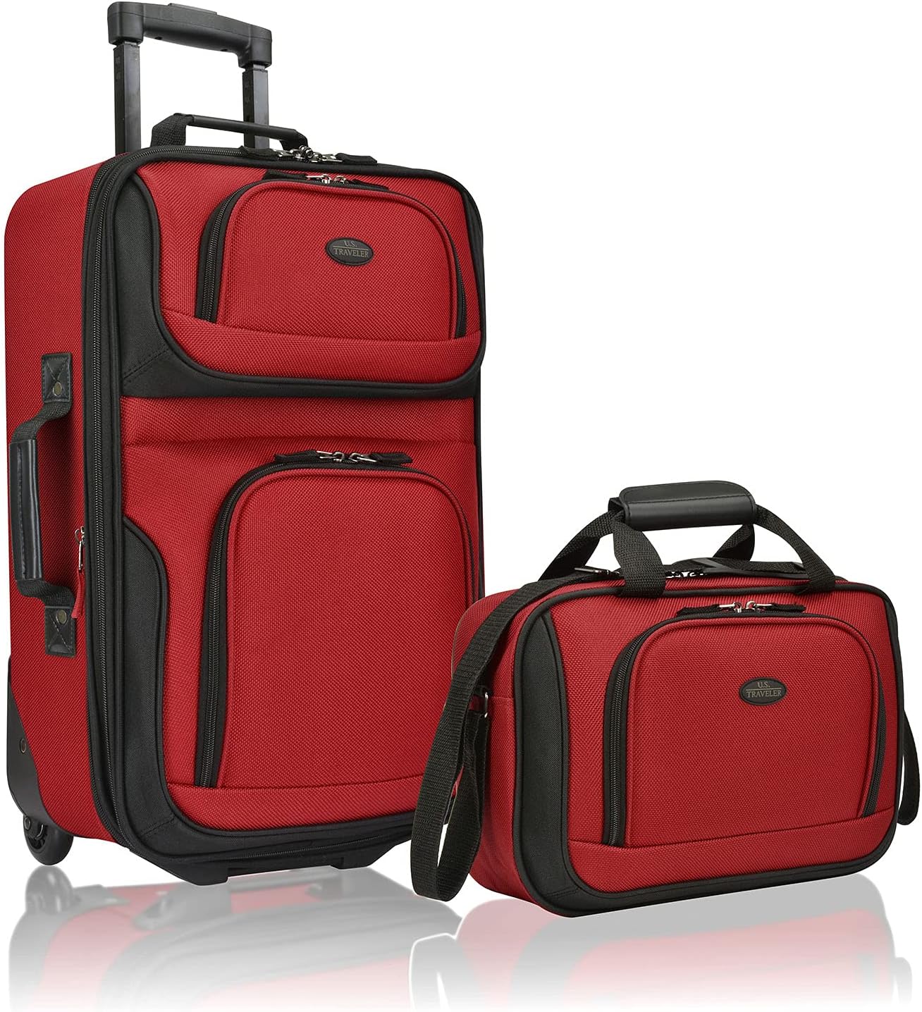2-piece luggage set | Soft, expandable | Rolling wheels