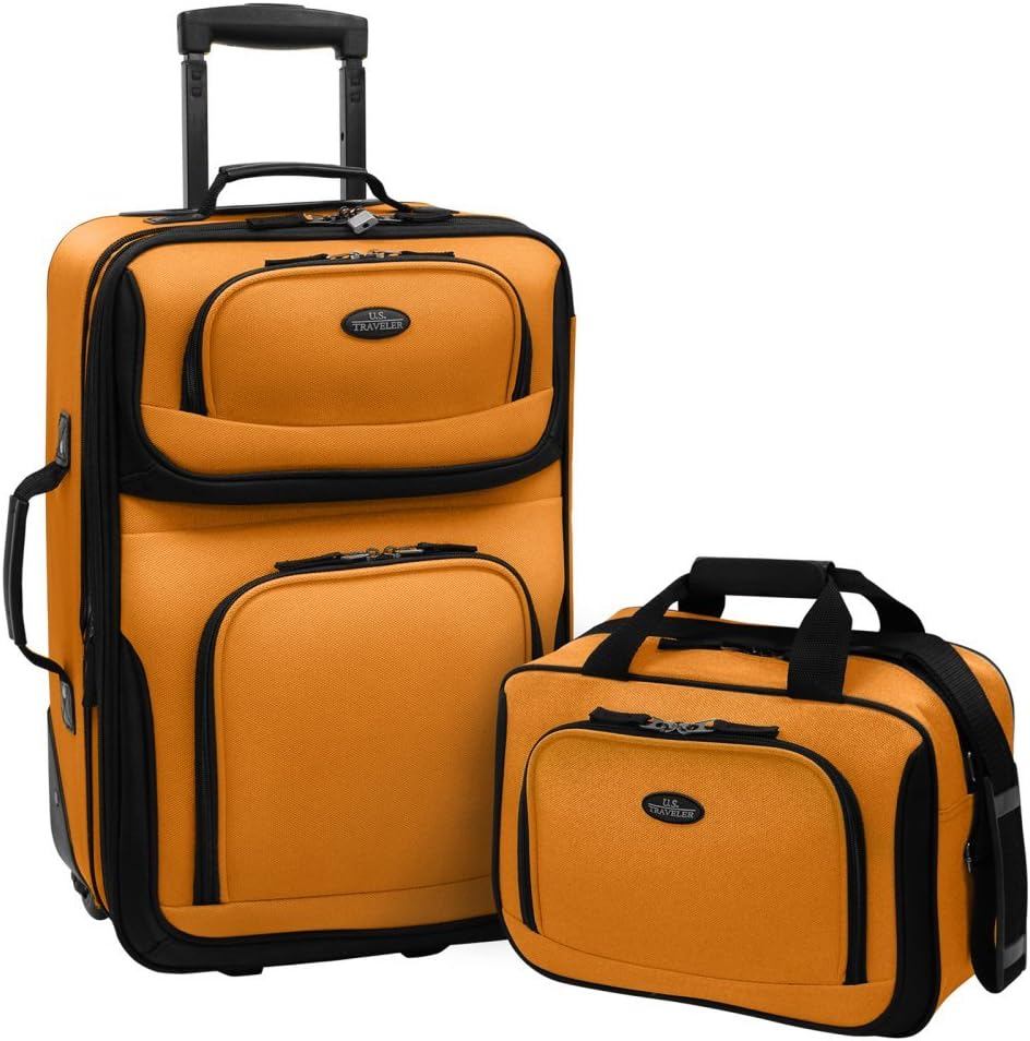 2-piece luggage set | Soft, expandable | Rolling wheels