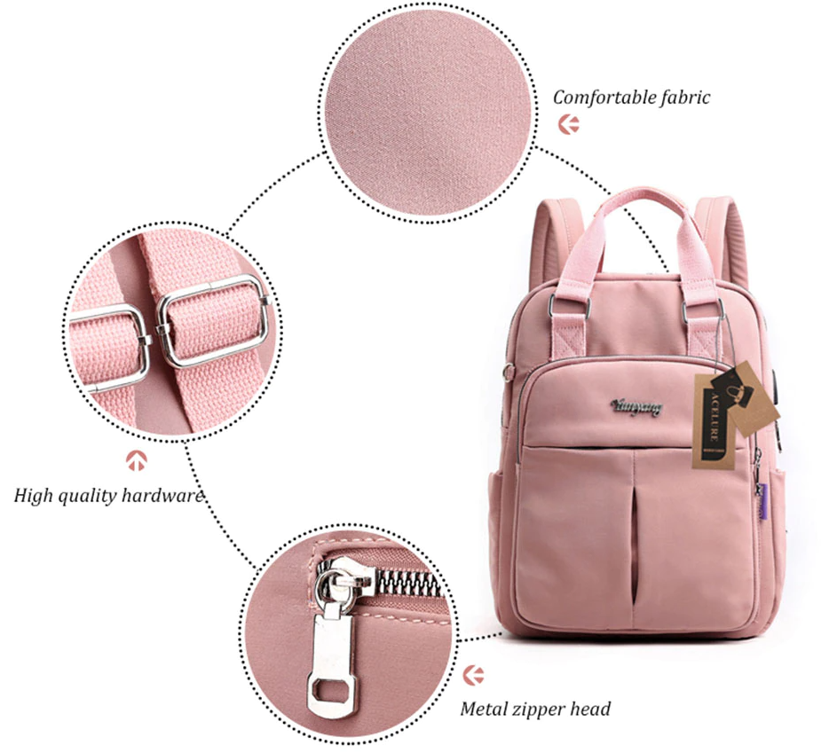 Schoolbag with USB Port | Waterproof, Anti-Theft, Multi-Compartment