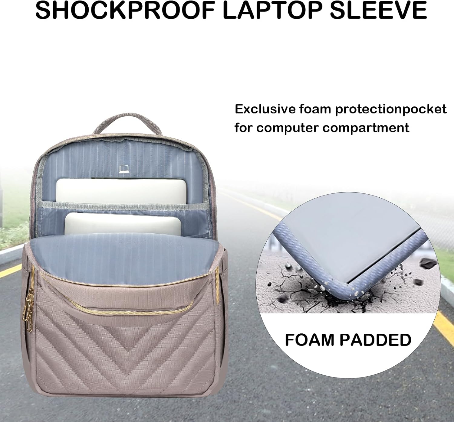 Laptop Backpack for Women | Waterproof, USB Charging, 15.6 Inch