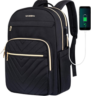 Laptop Backpack for Women | Waterproof, USB Charging, 15.6 Inch