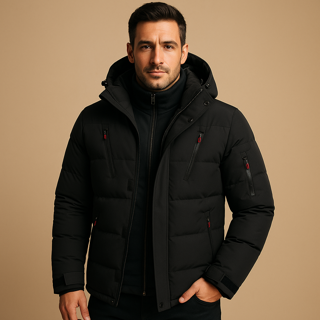Men Quilted Winter Jacket