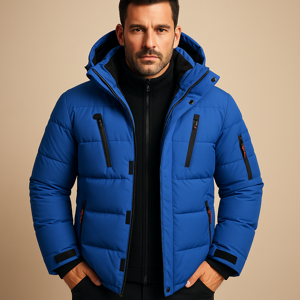 Men Quilted Winter Jacket