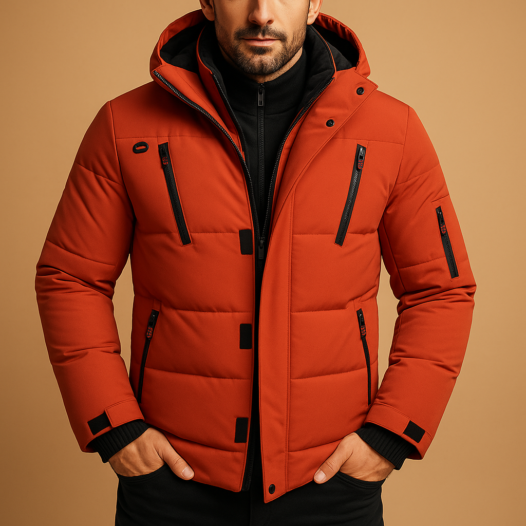 Men Quilted Winter Jacket