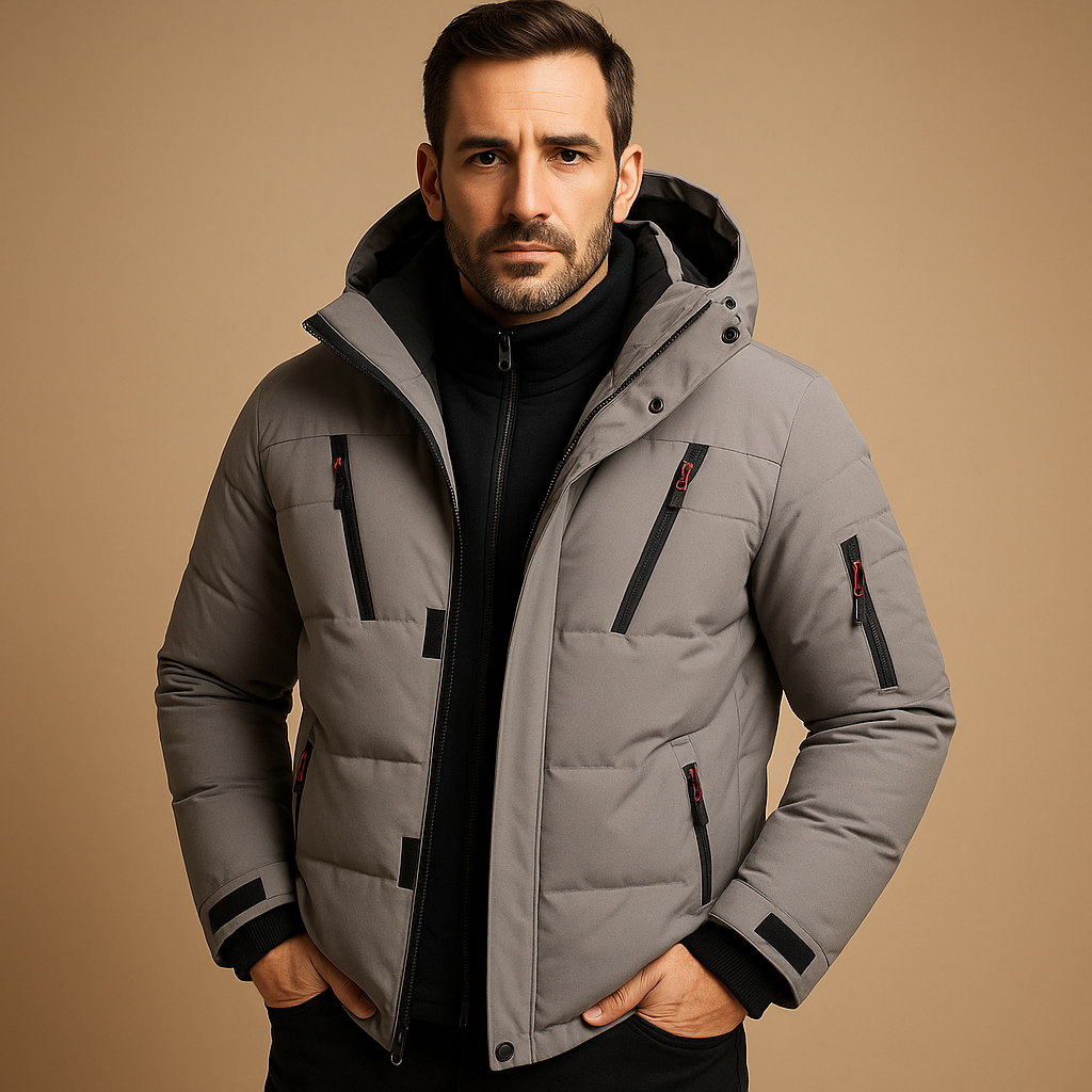 Men Quilted Winter Jacket