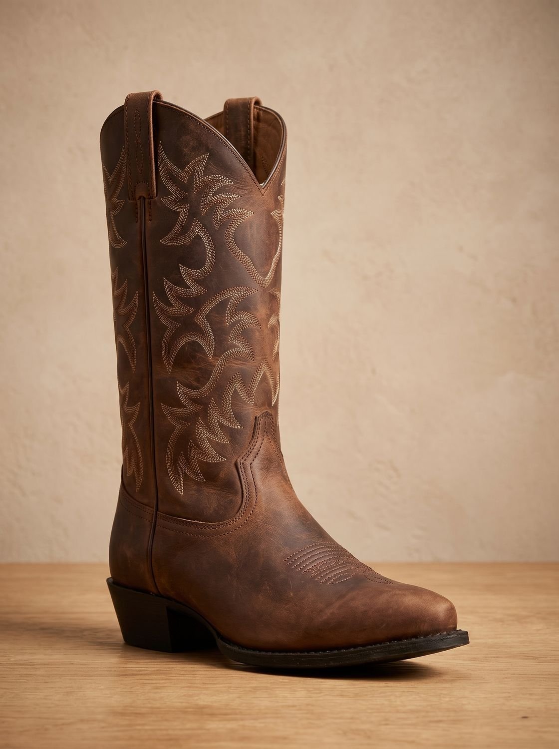 Women embroidered mid-calf block heel cowboy boots pointed toe western style