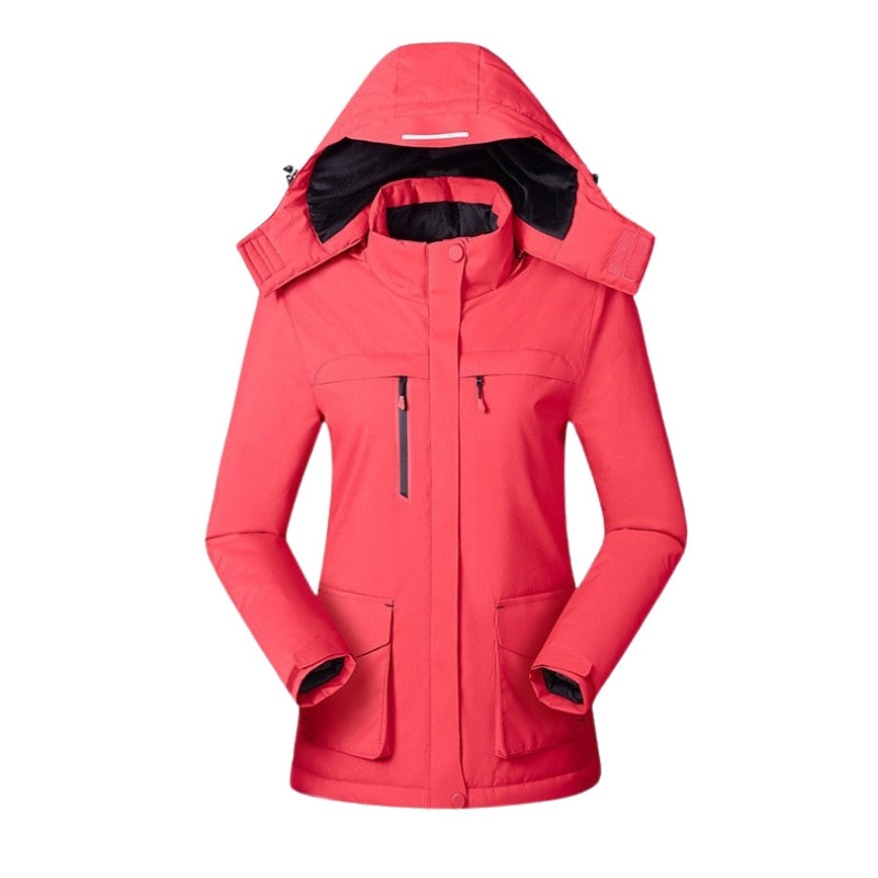Women's Heated Jacket | USB Power, 3 Heat Zones | Hooded