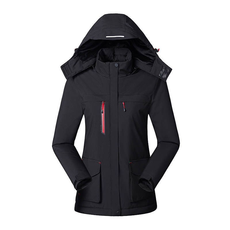 Women's Heated Jacket | USB Power, 3 Heat Zones | Hooded