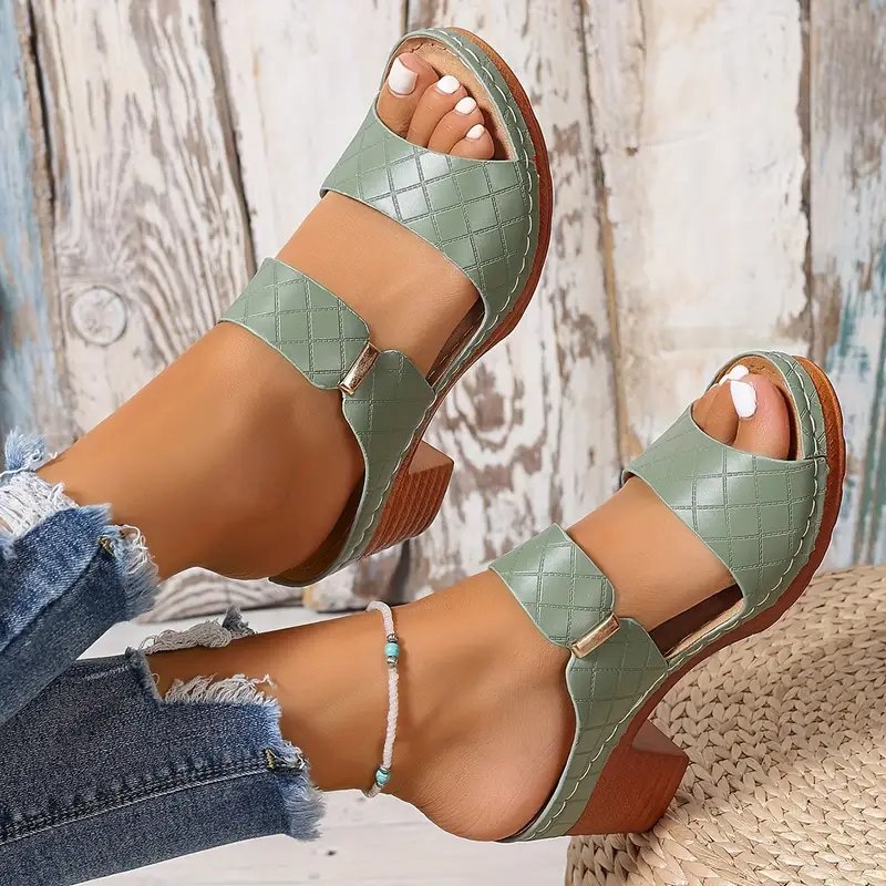Women's Orthopedic Sandals | Leather, Cushioned Block Heel