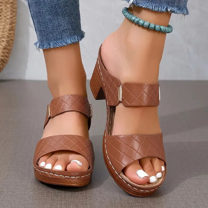 Women's Orthopedic Sandals | Leather, Cushioned Block Heel