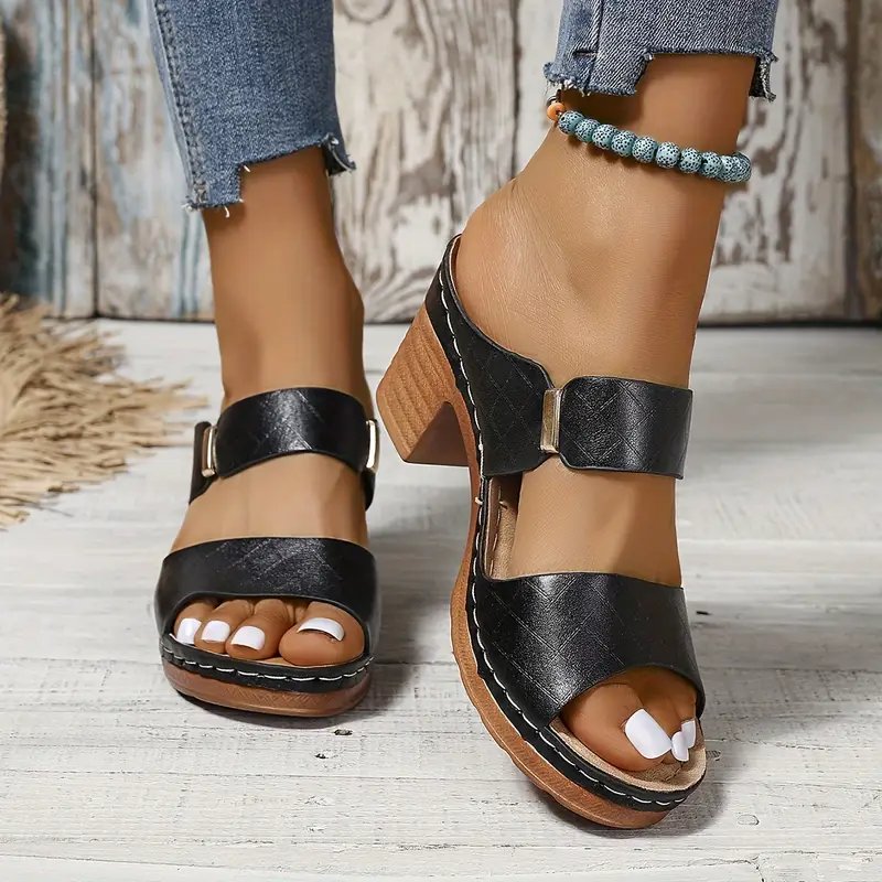Women's Orthopedic Sandals | Leather, Cushioned Block Heel