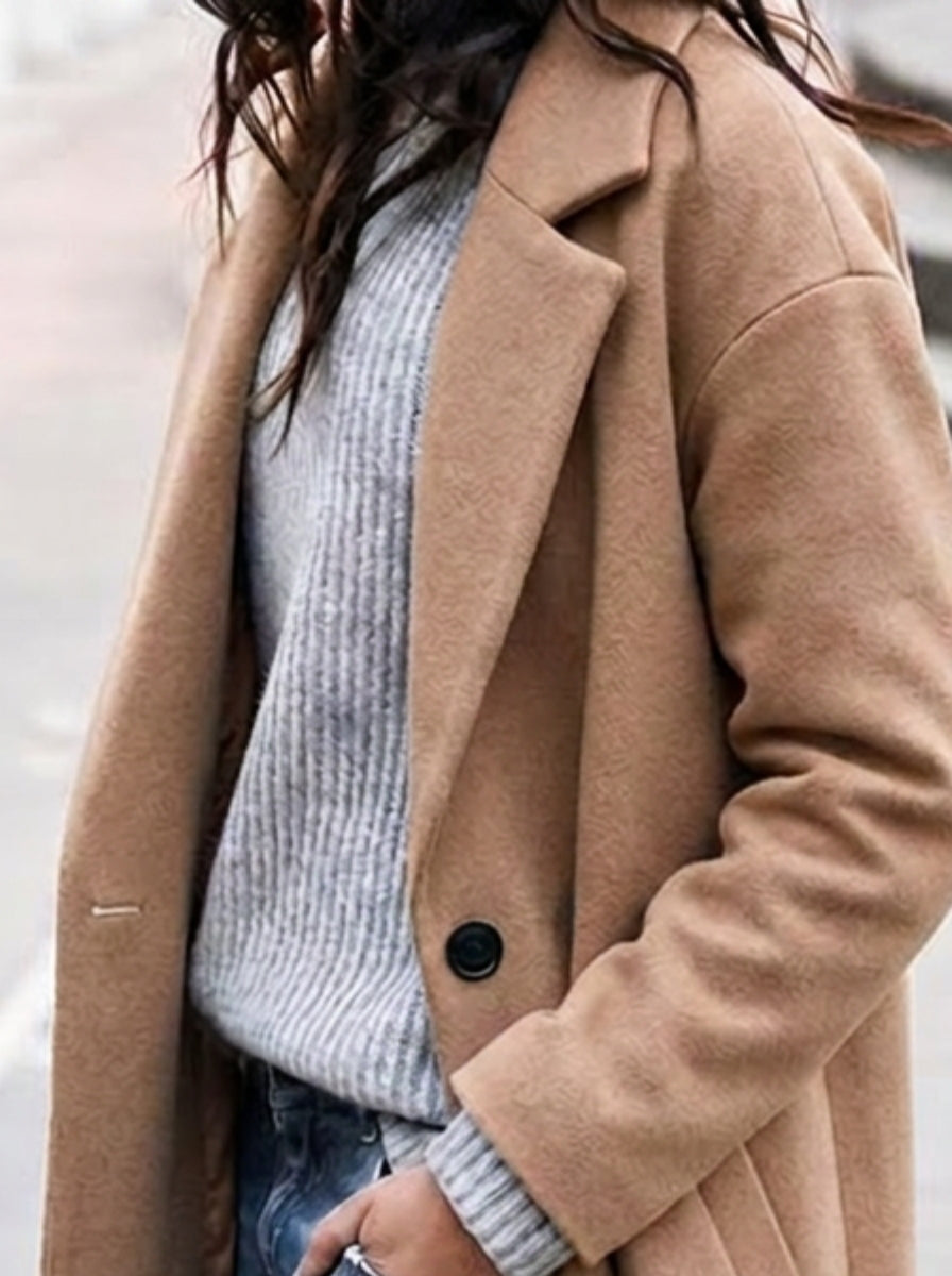 Women's Trench Coat | Oversized, Long Length, Wide Lapel
