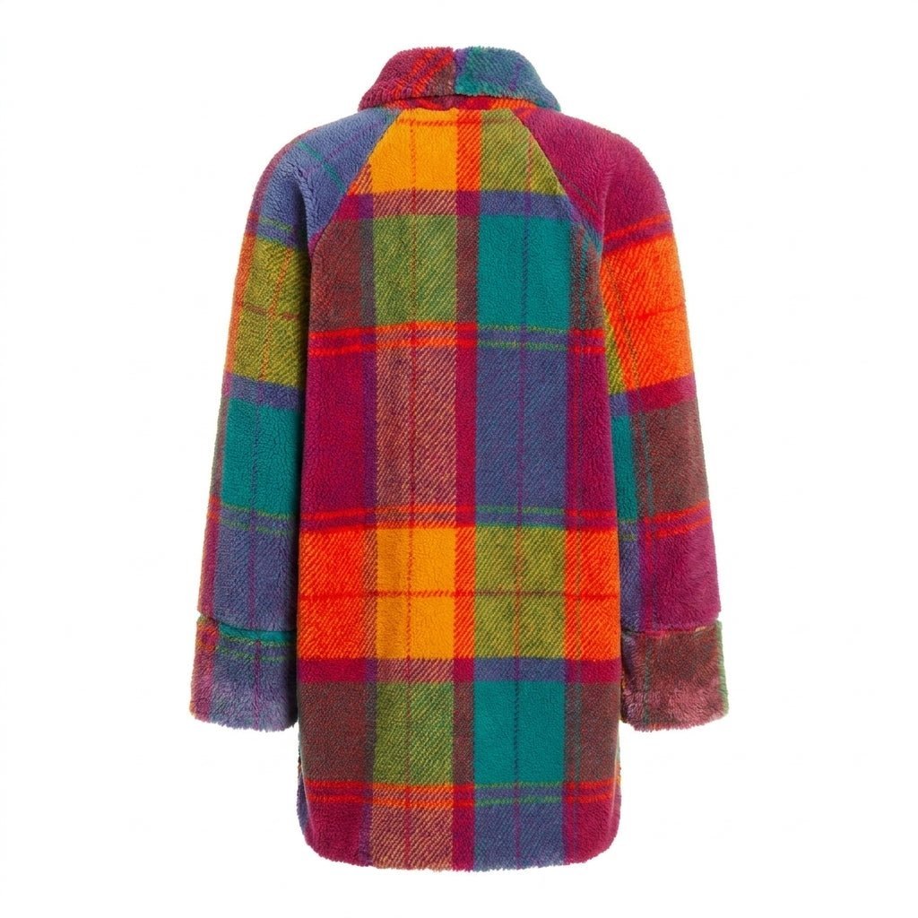 Women's Wool Coat | Oversized Plaid, Long Winter Outerwear