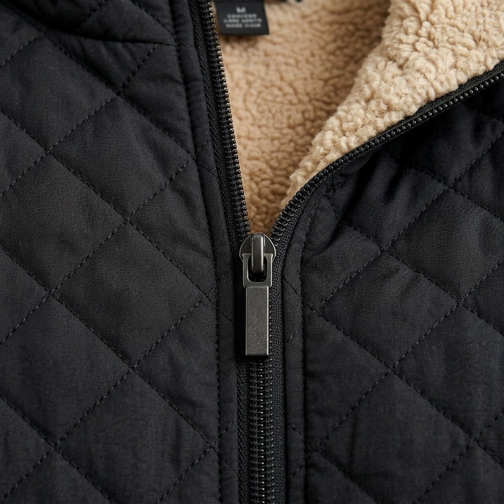 Women's Quilted Jacket | Fleece-Lined Hood, Hip-Length | Lightweight Winter Coat