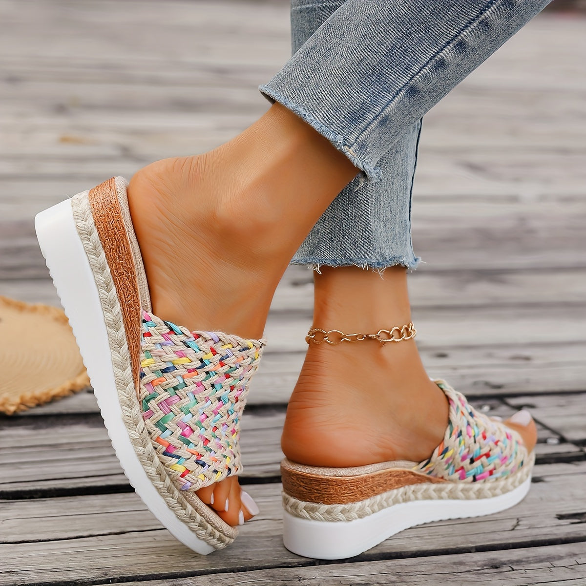Women's Sandals | Wedge Sole, Woven, Open Toe
