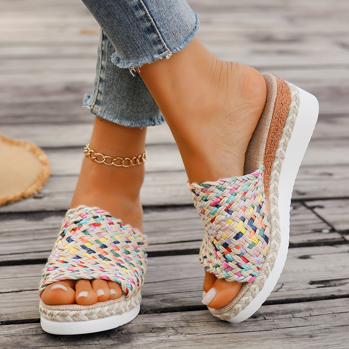 Women's Sandals | Wedge Sole, Woven, Open Toe
