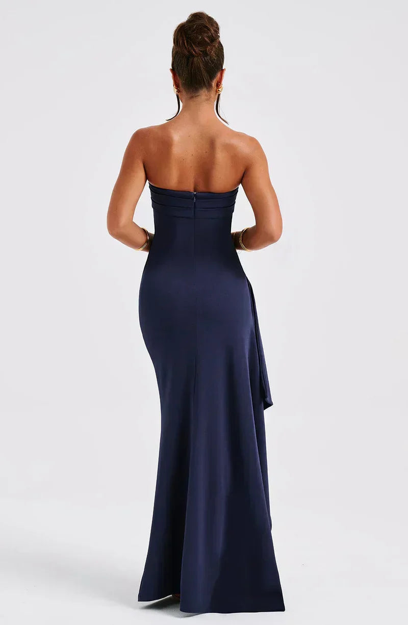 Strapless Ruching Ball Gown - Elegant Long Evening Dress